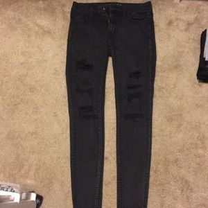 American Eagle Black ripped jeans
